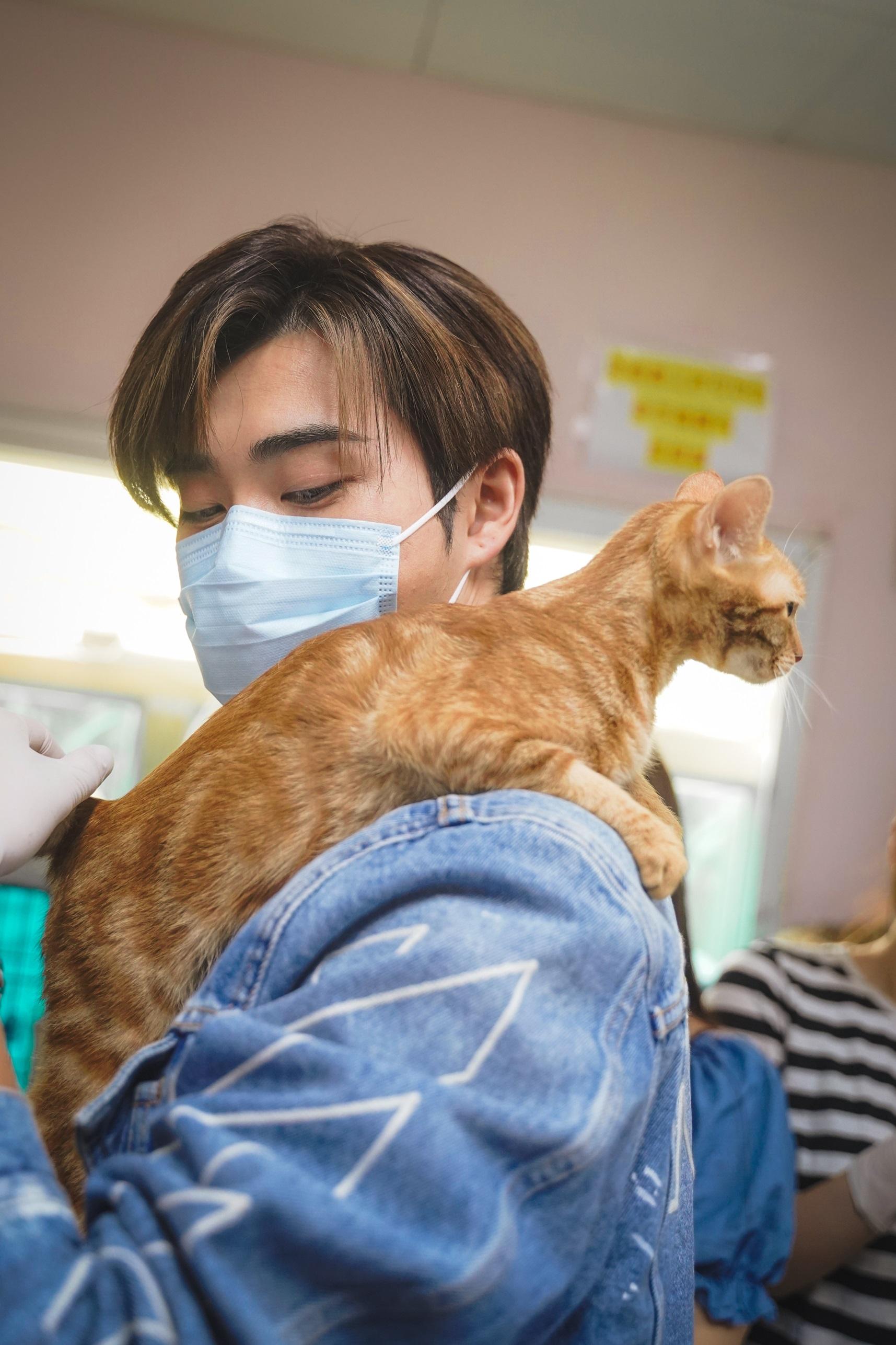 Phoebus落手落腳為貓貓服務,非常細心。