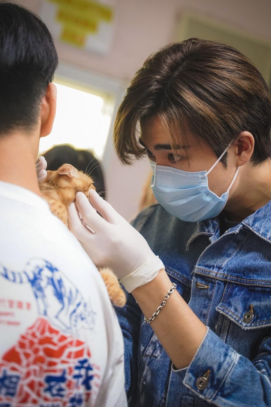 Phoebus落手落腳為貓貓服務,非常細心。