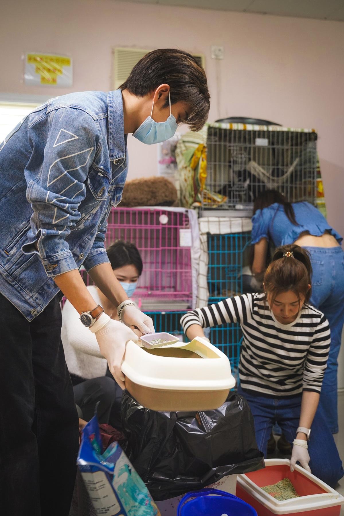 Phoebus落手落腳為貓貓服務,非常細心。