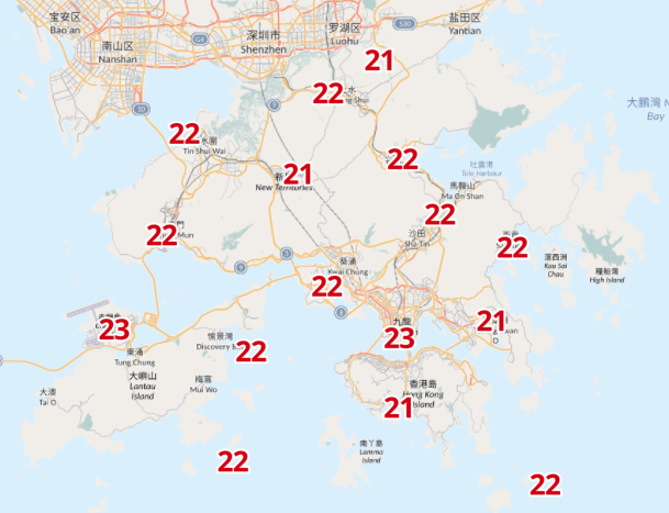 天文台預料香港周日(12月10日)天氣回升至20度以上。(天文台網頁截圖)