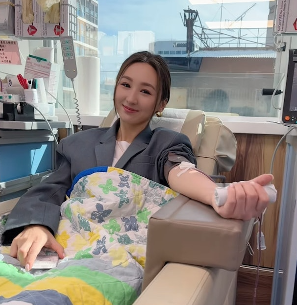 高海寧分享捐血時片段。(高海寧IG)