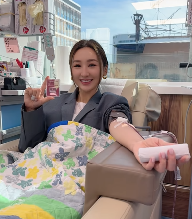 高海寧分享捐血時片段。(高海寧IG)