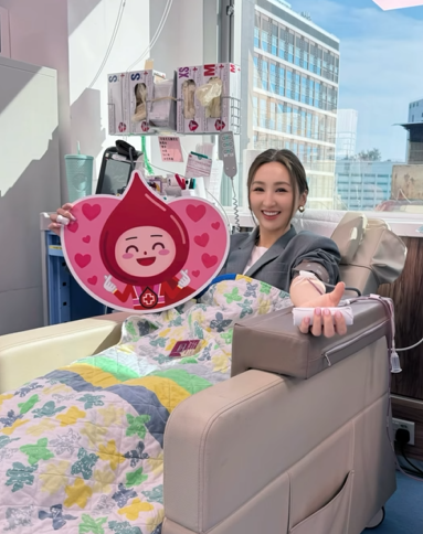 高海寧分享捐血時片段。(高海寧IG)