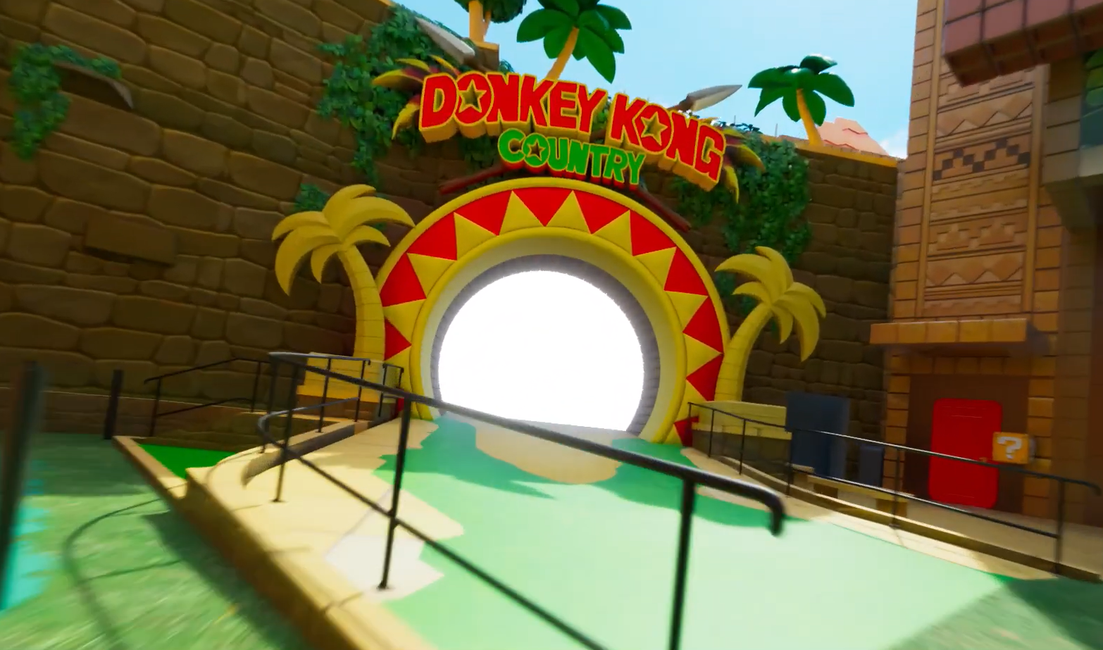 大阪環球影城新園區「咚奇剛國度」。(影片截圖)