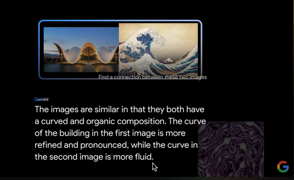 Gemini識得分析圖像,例如說出圖中兩個圖像有何相似之處,又有何不同。(互聯網)