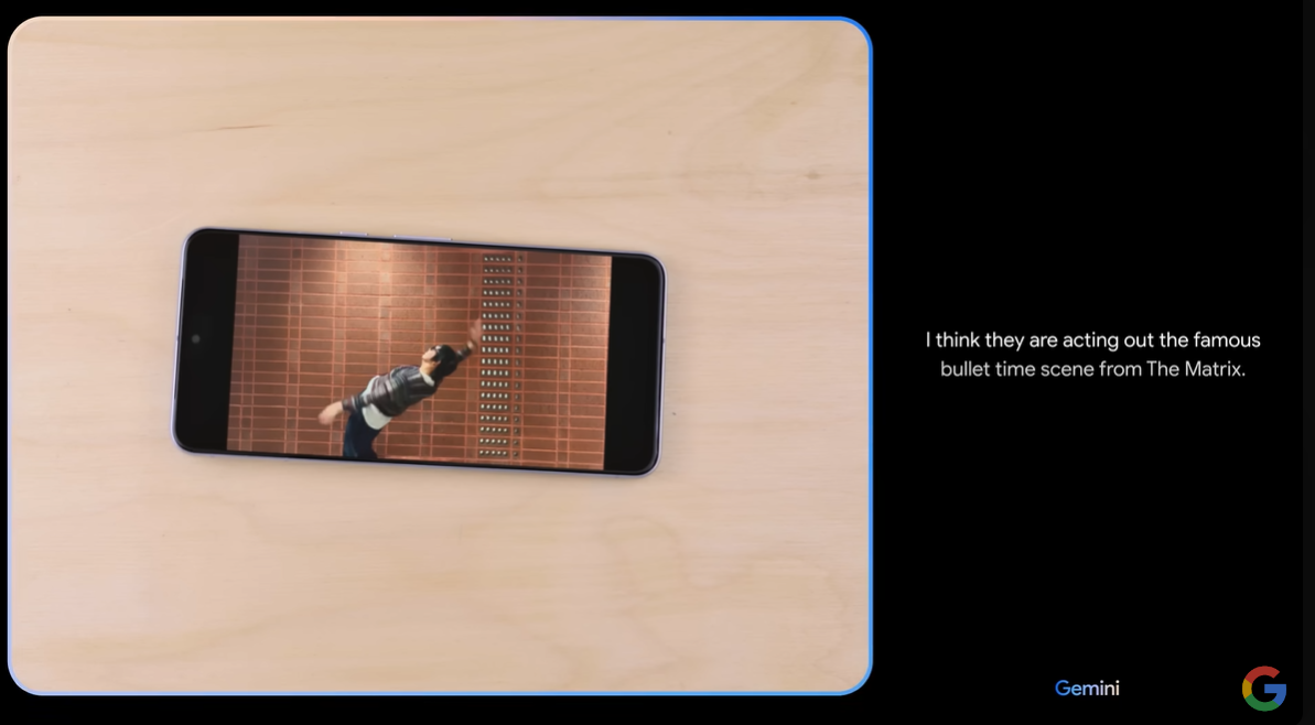 Gemini亦識睇片,知道片中人扮緊Matrix角色。(互聯網)