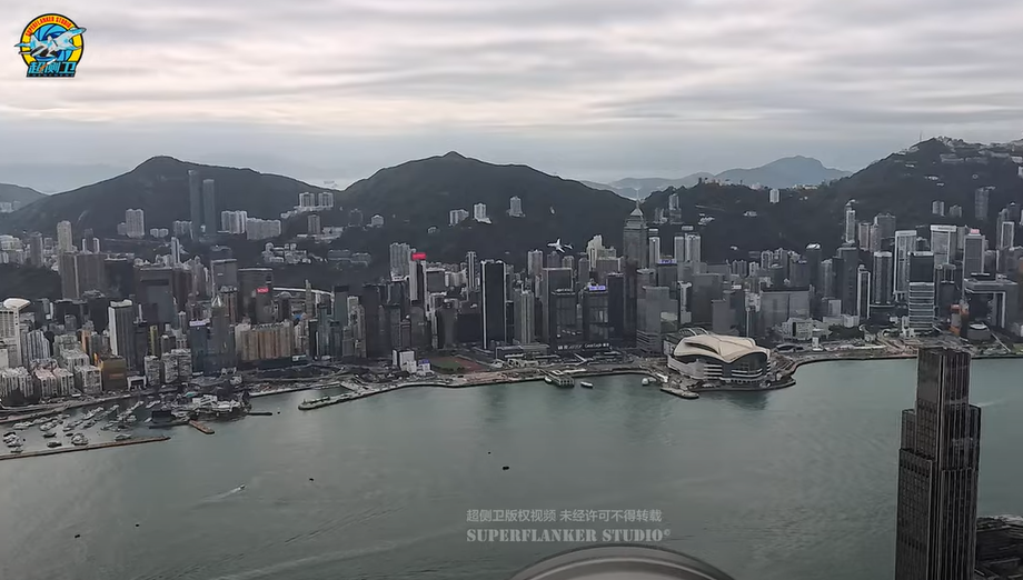 C919第一身視角影片曝光 駕駛艙俯瞰維港(有片)