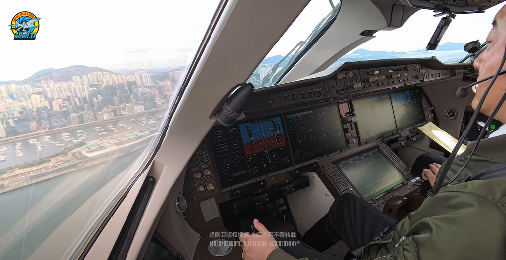 C919第一身視角影片曝光 駕駛艙俯瞰維港(有片)