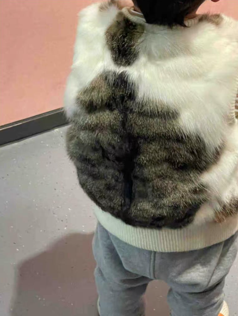 網民留言分享實物圖 真皮草極殘忍 大批網民紛紛貼出實物圖,有網民指曾經看到一個小朋友身上穿著一件毛毛外套,而外套的光澤、毛色和花紋均與真貓貓極度相似。(圖片來源:小紅書)