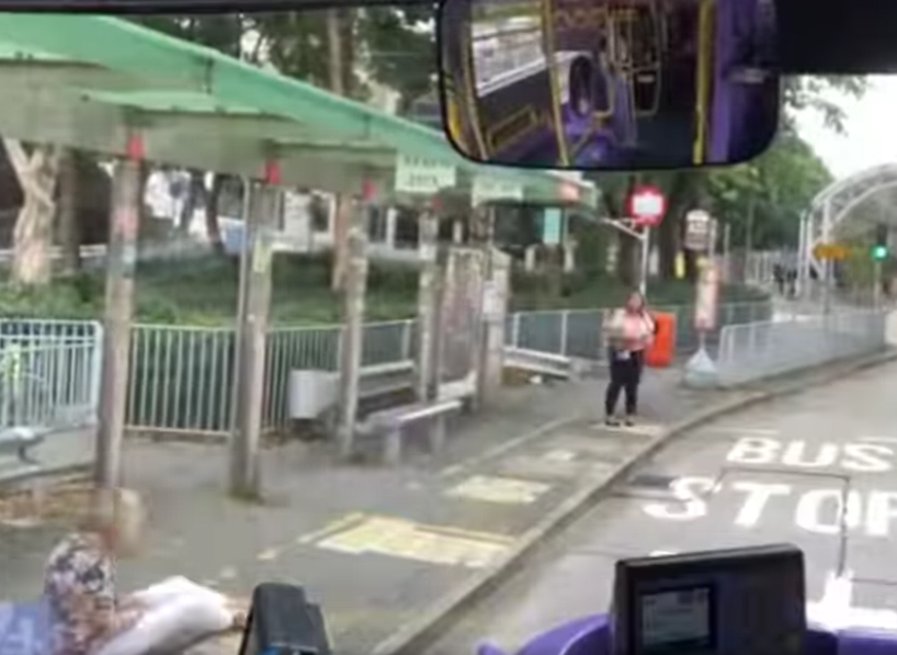 車Cam直擊|外籍女追巴士向前仆倒 車長落車攙扶獲網民激讚(有片)