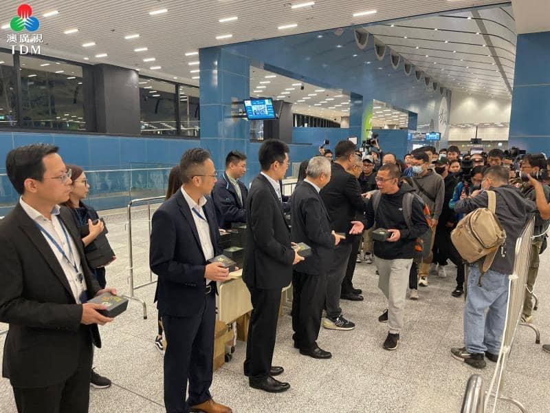 澳門輕軌今日早上6時在媽閣站舉行開通活動。(澳門人@FB)