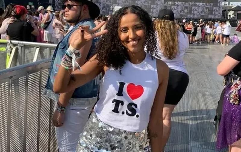 Taylor Swift上月17日舉行演唱會期間,23歲女歌迷Ana Benevides疑因耐不住高溫暈倒猝死。(網上圖片)