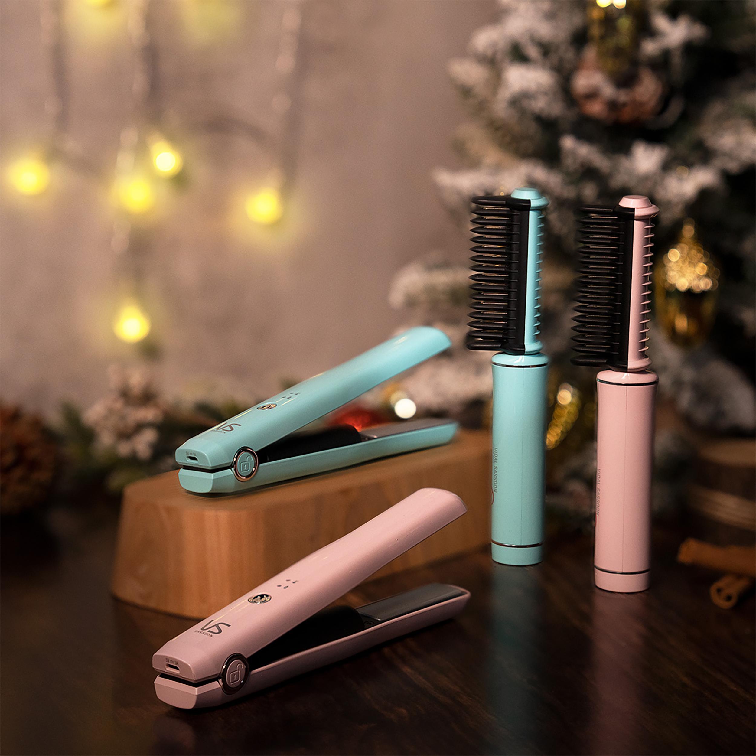 Vidal Sassoon 可充電便攜式電熱直髮梳及直髮器套裝(VSU0210 + VSU0310)$439