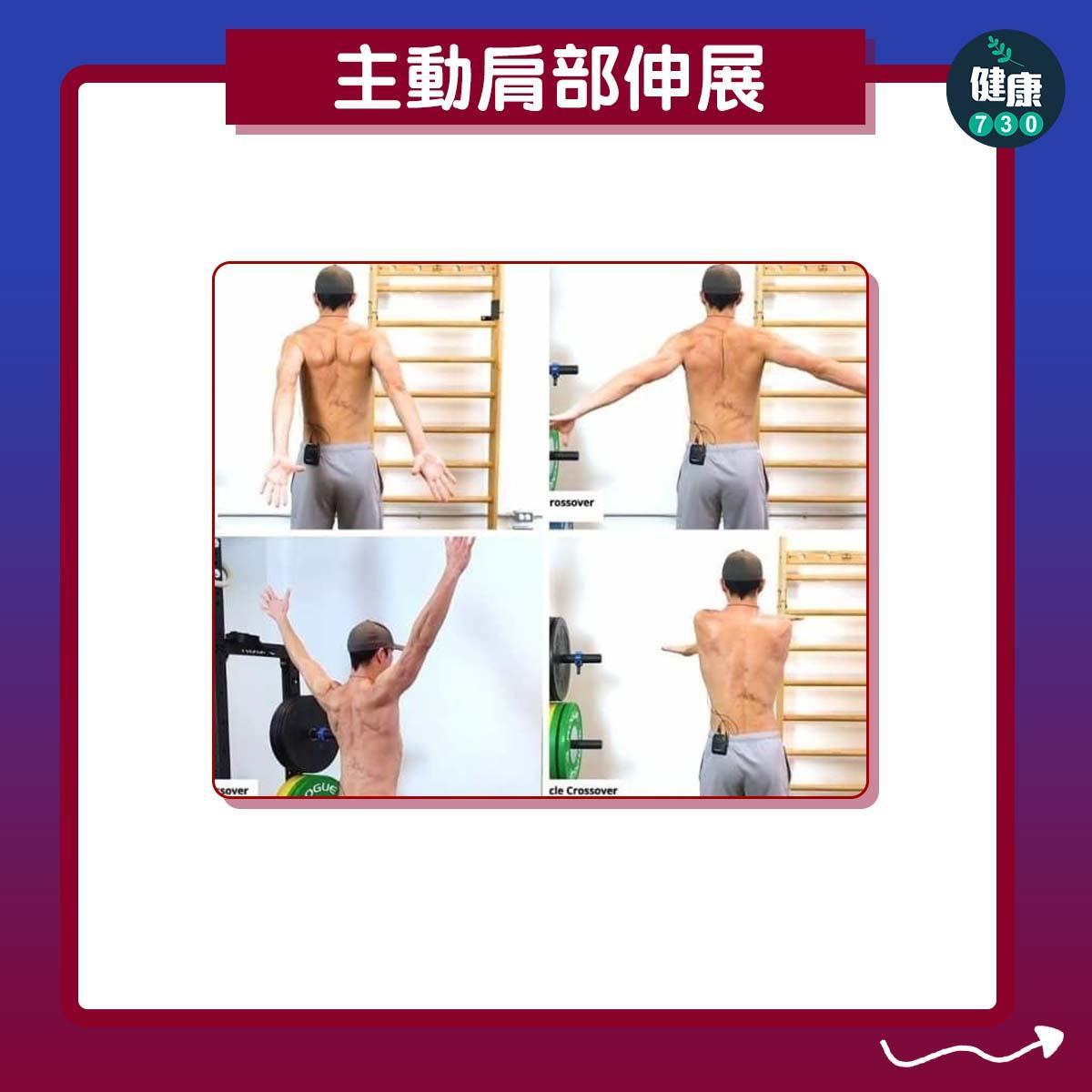 膊頭痛紓緩|肩部活動範圍練習(am730製圖)