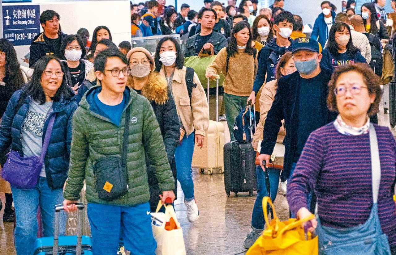 聖誕長假連續3日過百萬人次出入境