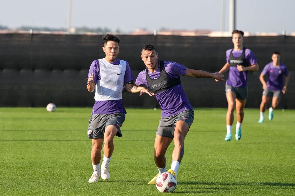 香港隊在阿聯酋進行備戰。(香港足總圖片)
