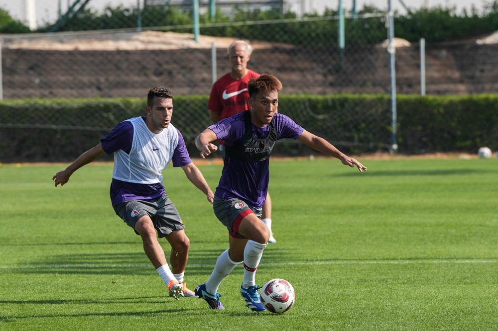 香港隊在阿聯酋備戰。(香港足總圖片)