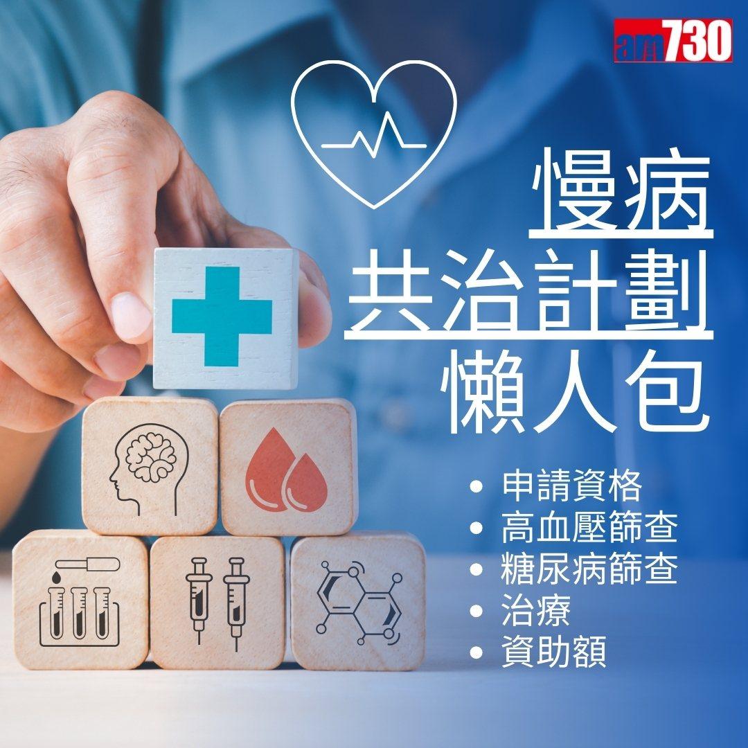 慢病共治計劃登記、申請資格及資助額懶人包,高血壓及糖尿病患者注意(am730製圖)