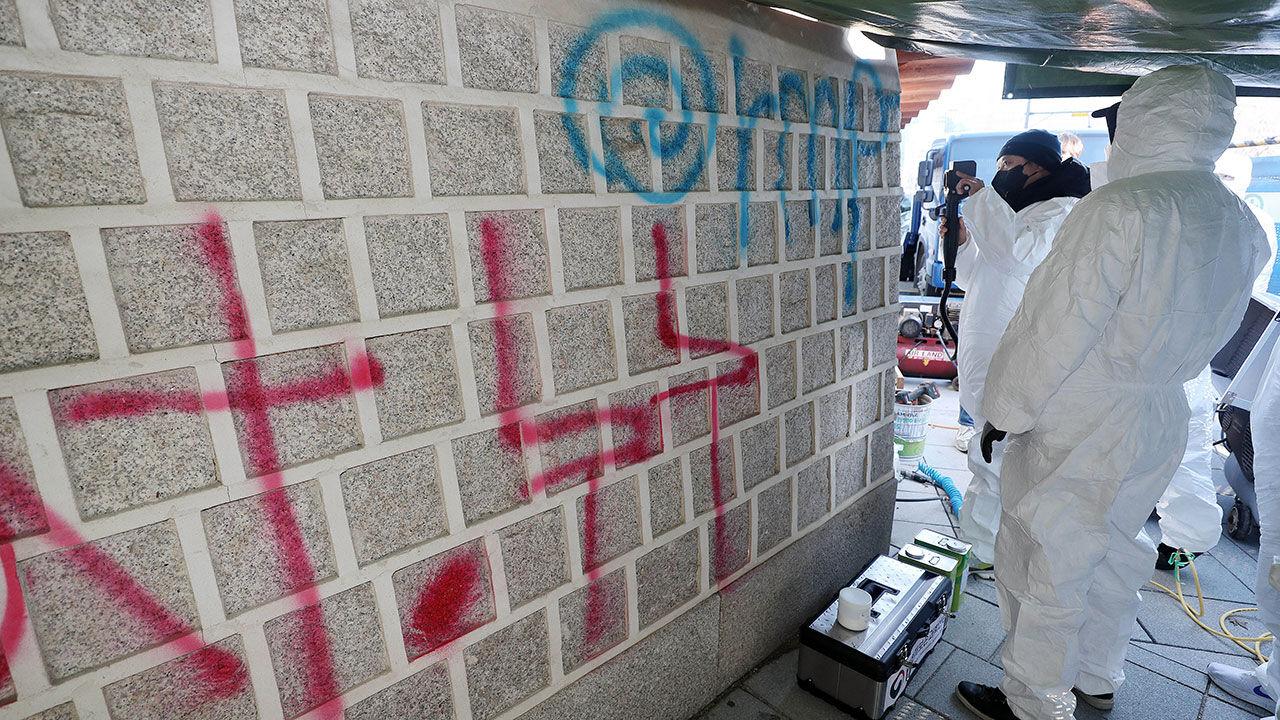 南韓文化古蹟、具有約600年歷史的景福宮外牆連續兩天遭人塗鴉破壞