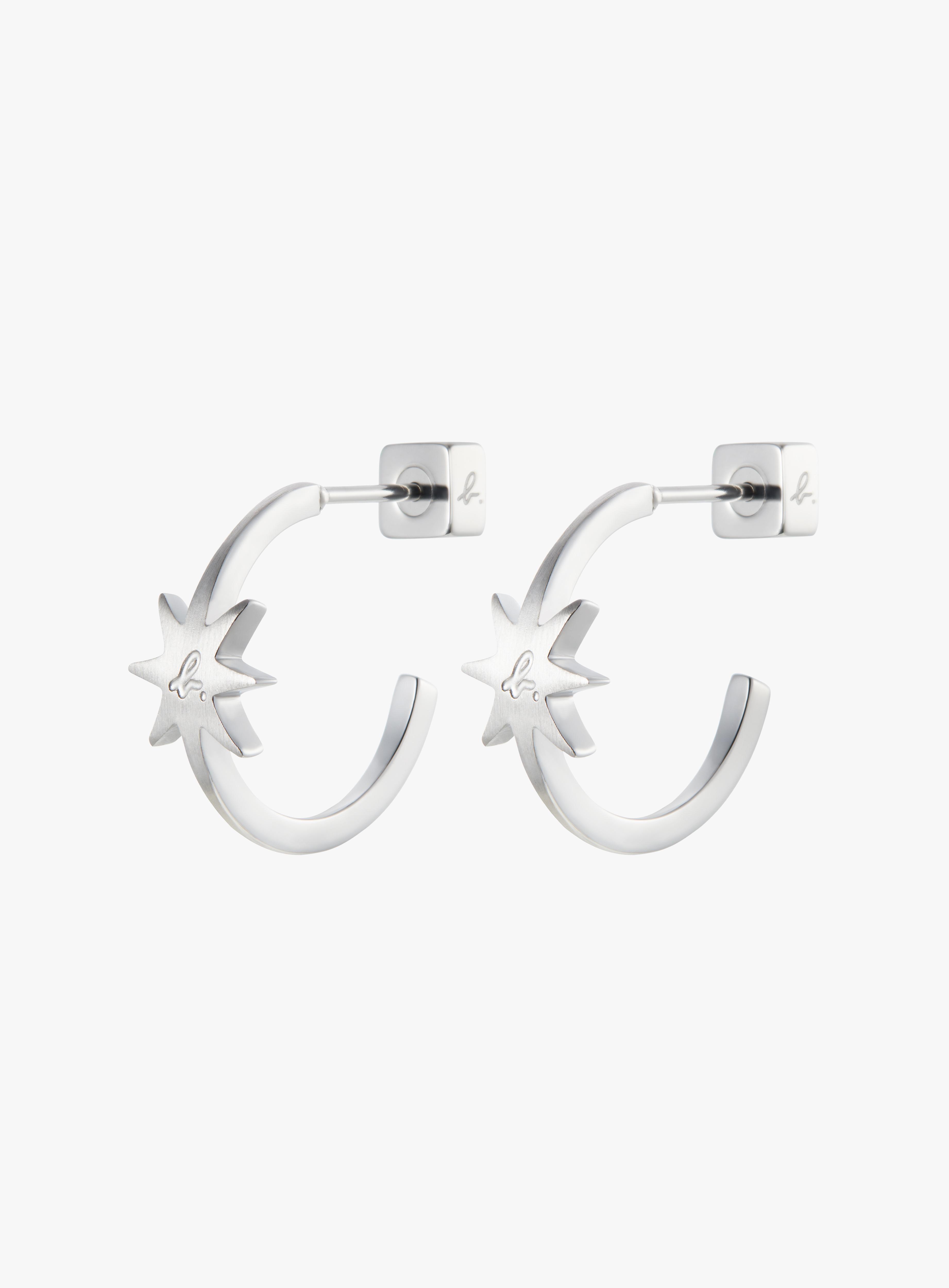 「b.」標誌不銹鋼星形耳環 $690