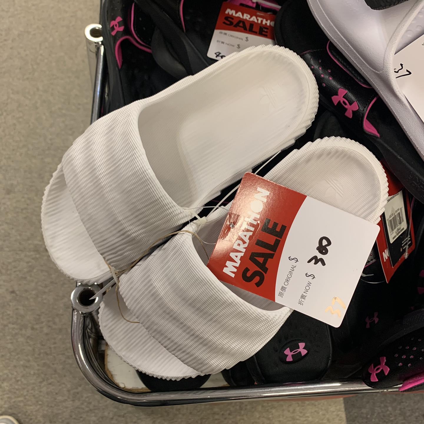 馬拉松便服及運動名牌開倉,拖鞋款色多