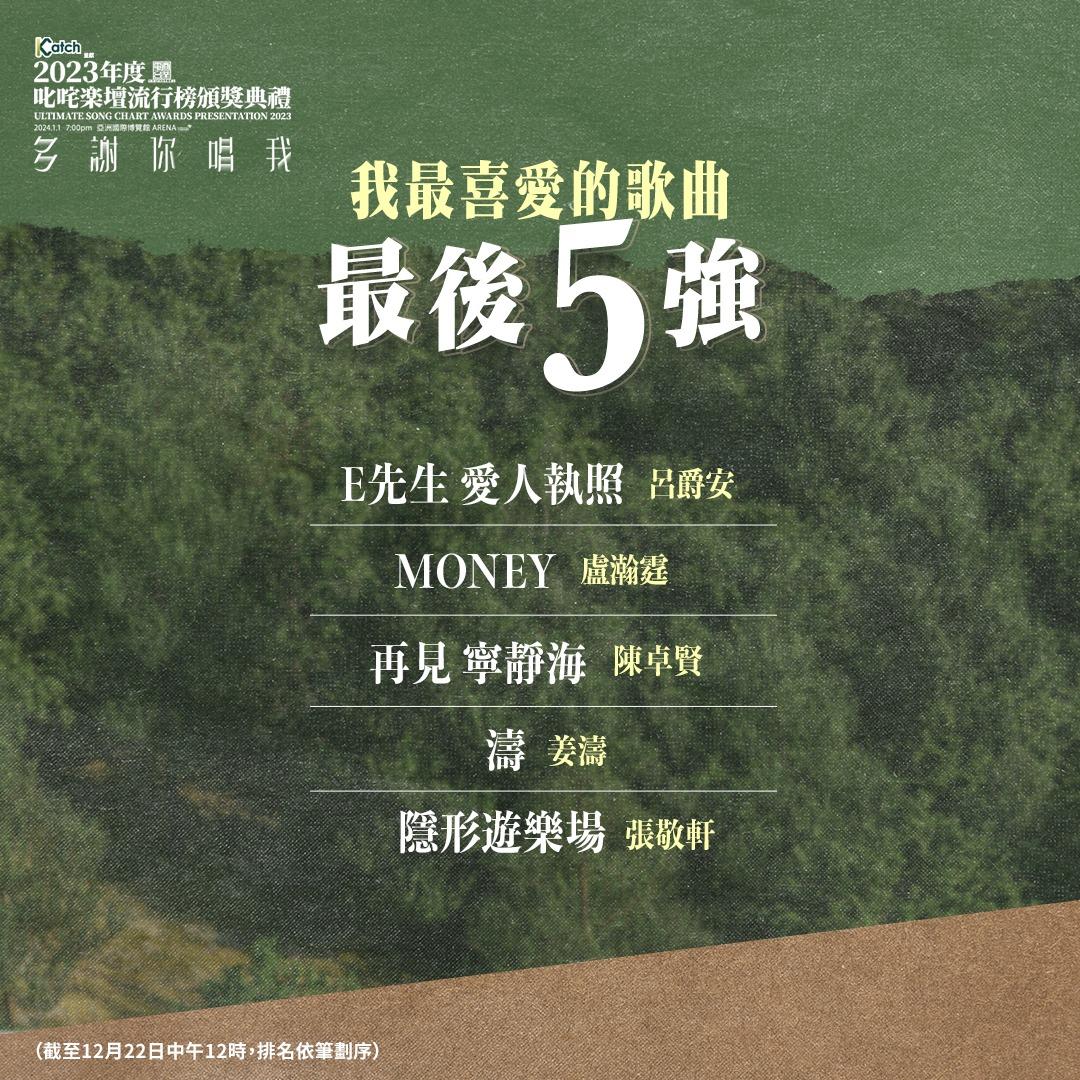 叱咤樂壇我最喜愛的歌曲」最後5強