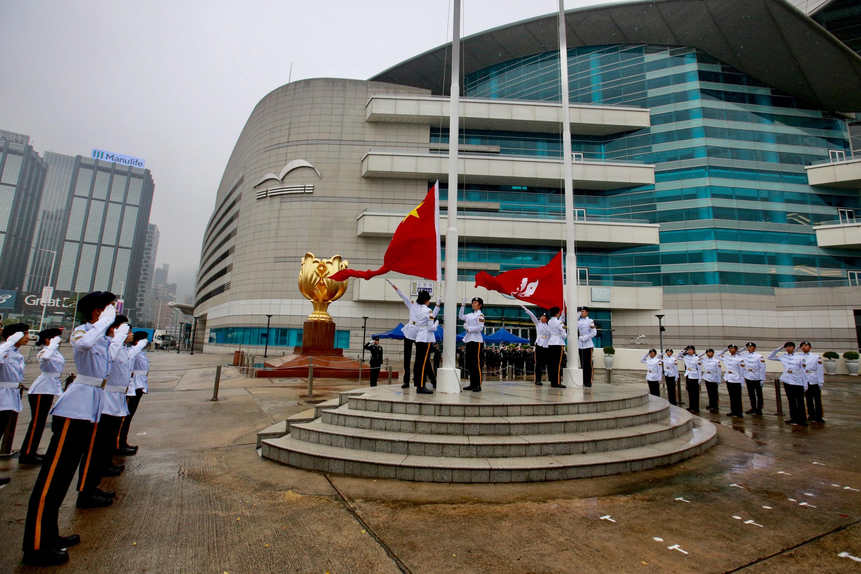 少年團金紫荆廣場升旗禮