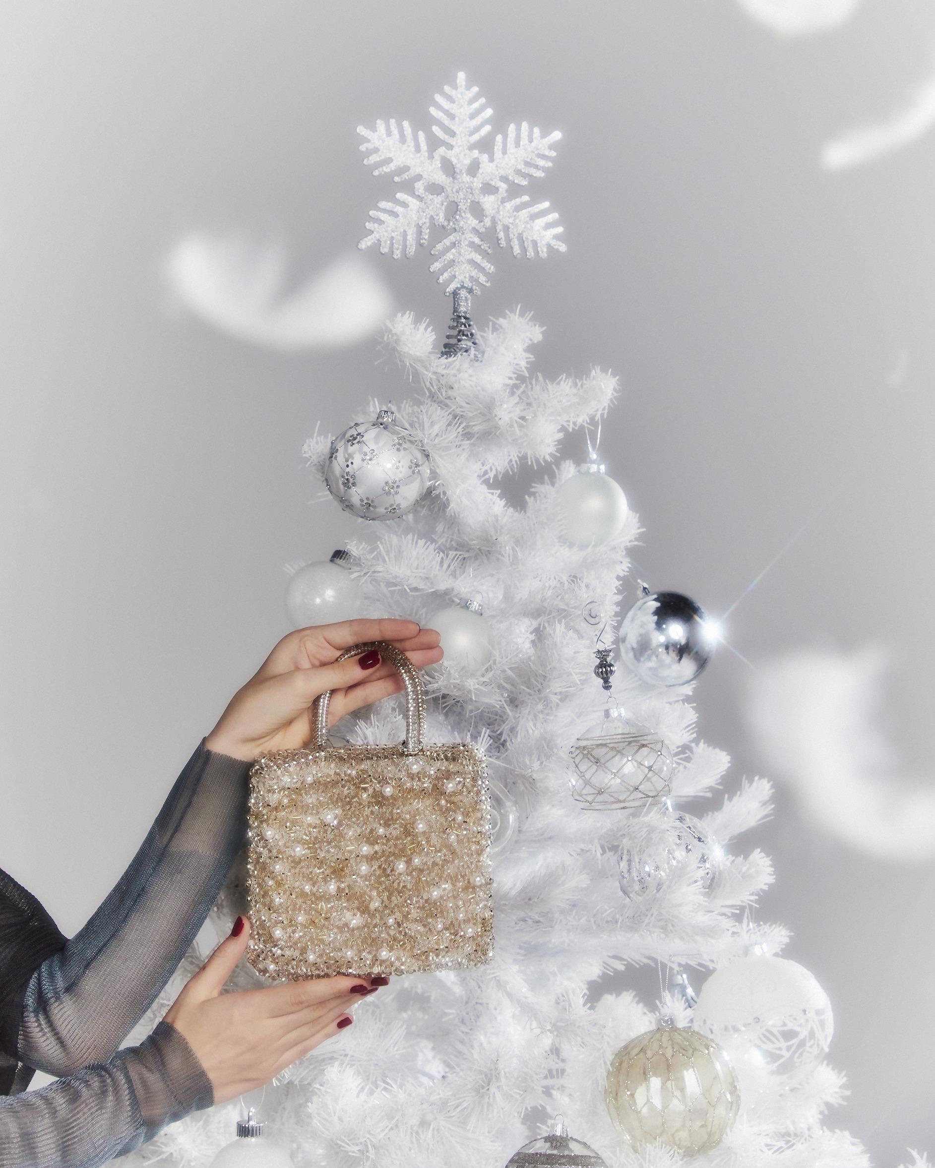 女朋友聖誕禮物2023|ANTEPRIMA/WIREBAG PERLA GLITTER手袋 $3,295