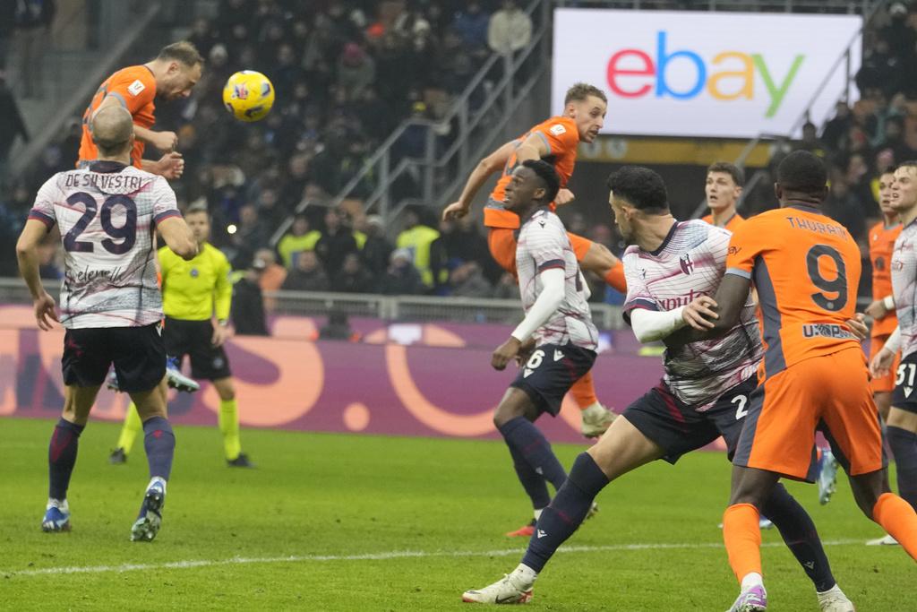 奧古士圖為國米先開紀錄。(路透社)