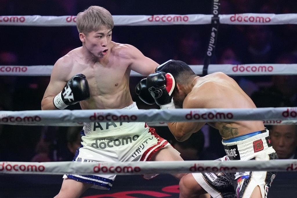 日本拳王井上尚彌包辦兩級別的拳王金腰帶。(美聯社)