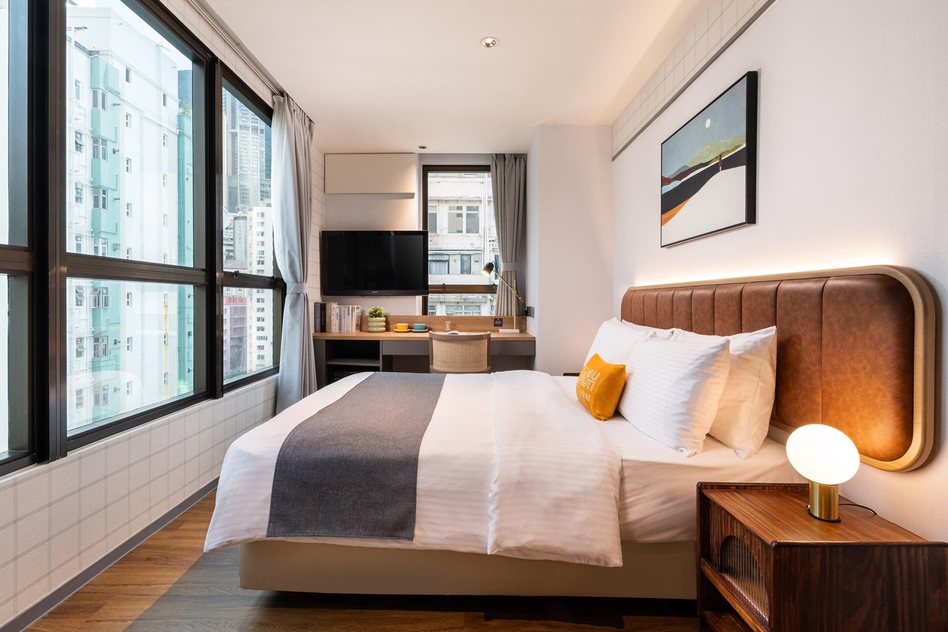 雙人大床的Deluxe房型。