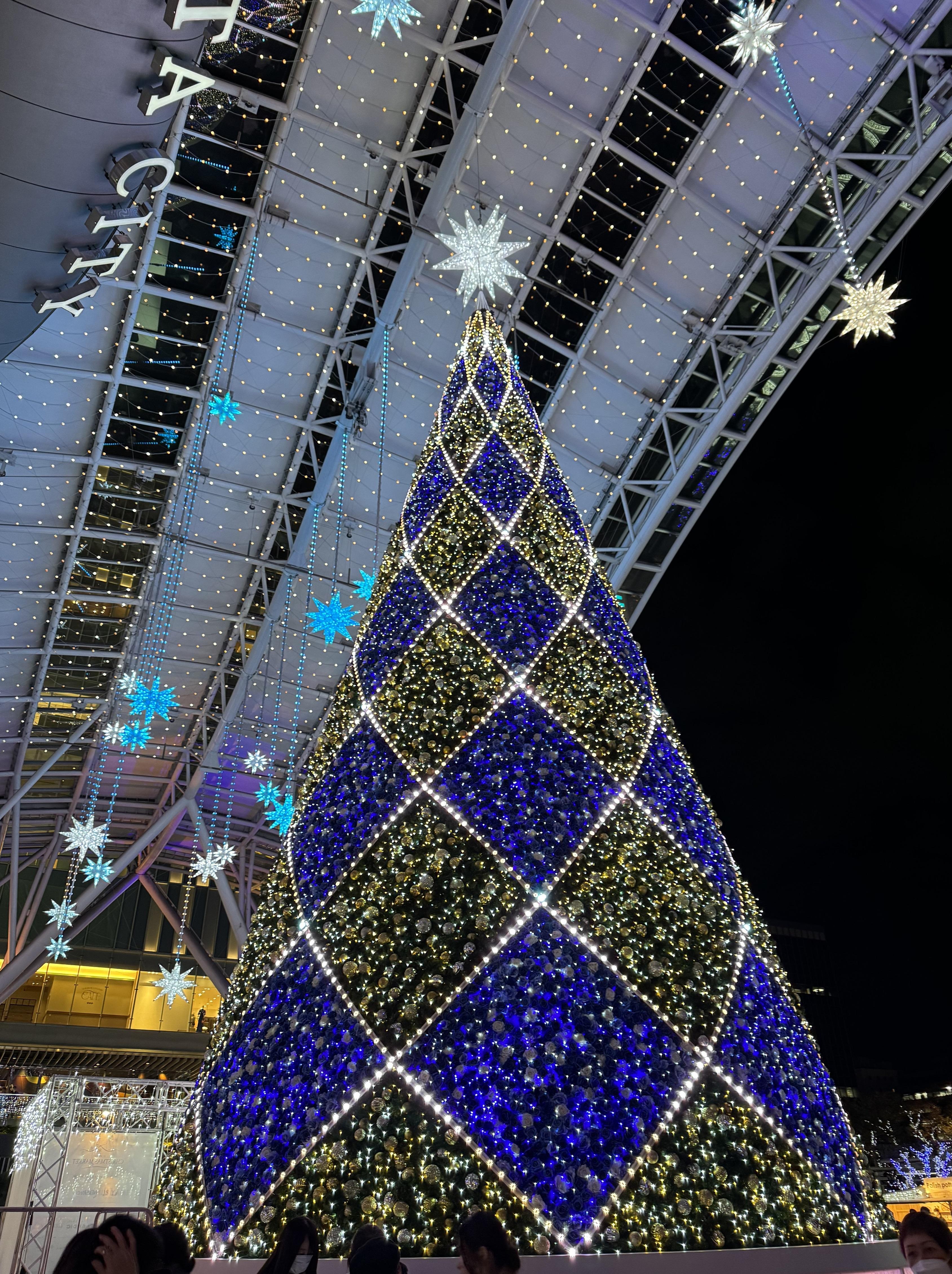 車站前的巨型聖誕樹有14.9米高。