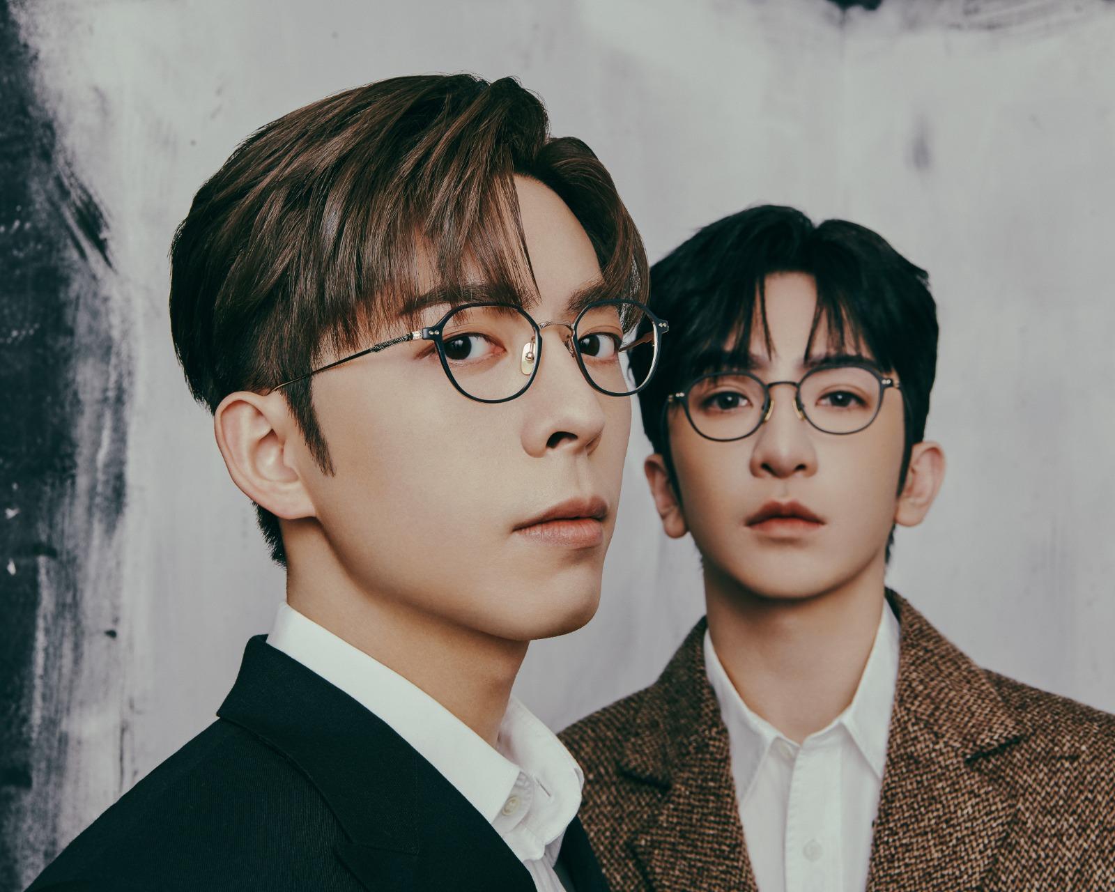 呂爵安孖盧瀚霆為眼鏡商拍攝一系列靚相。