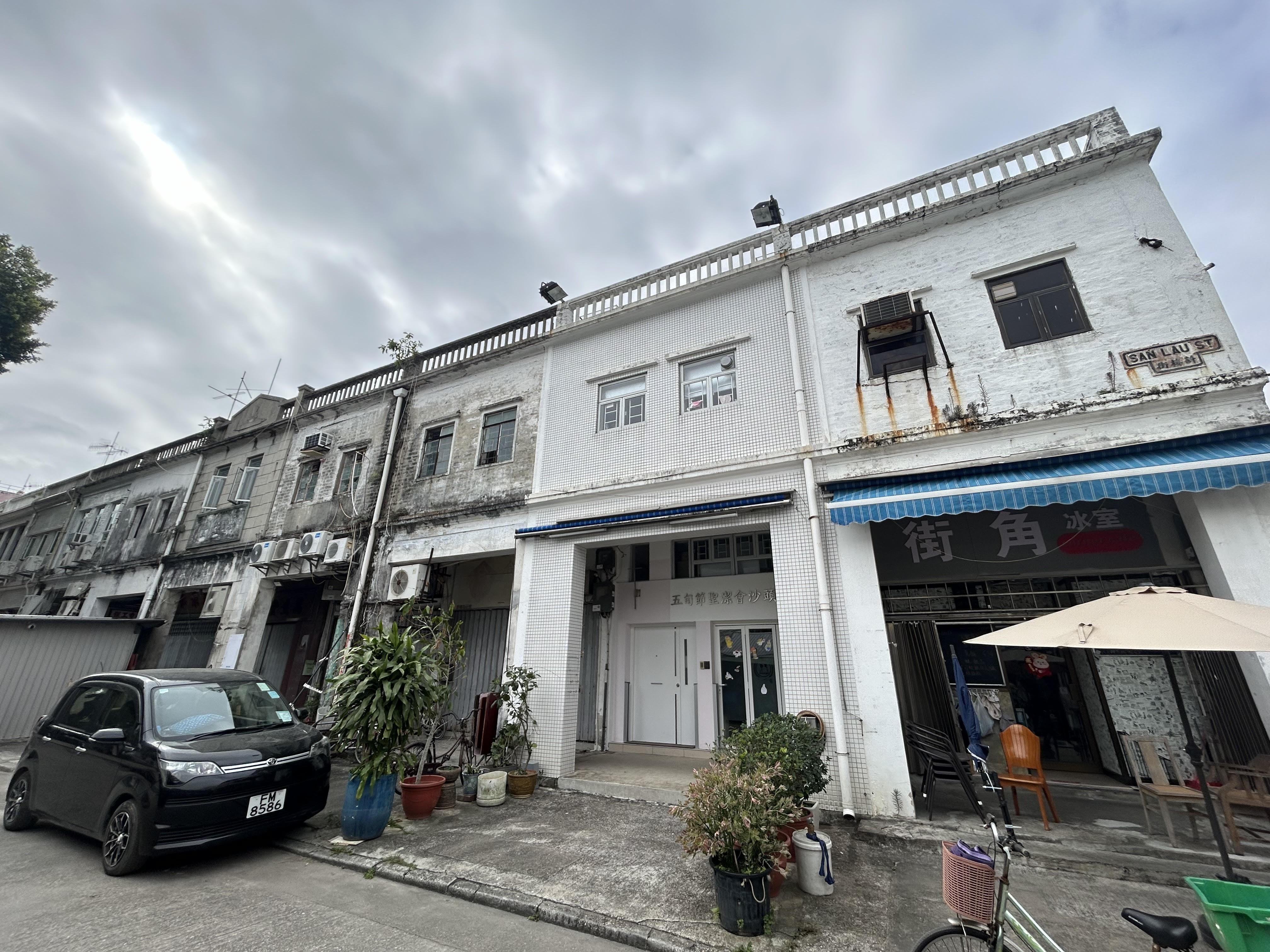 區內特色廣州式騎樓群。(朱慧恩攝)