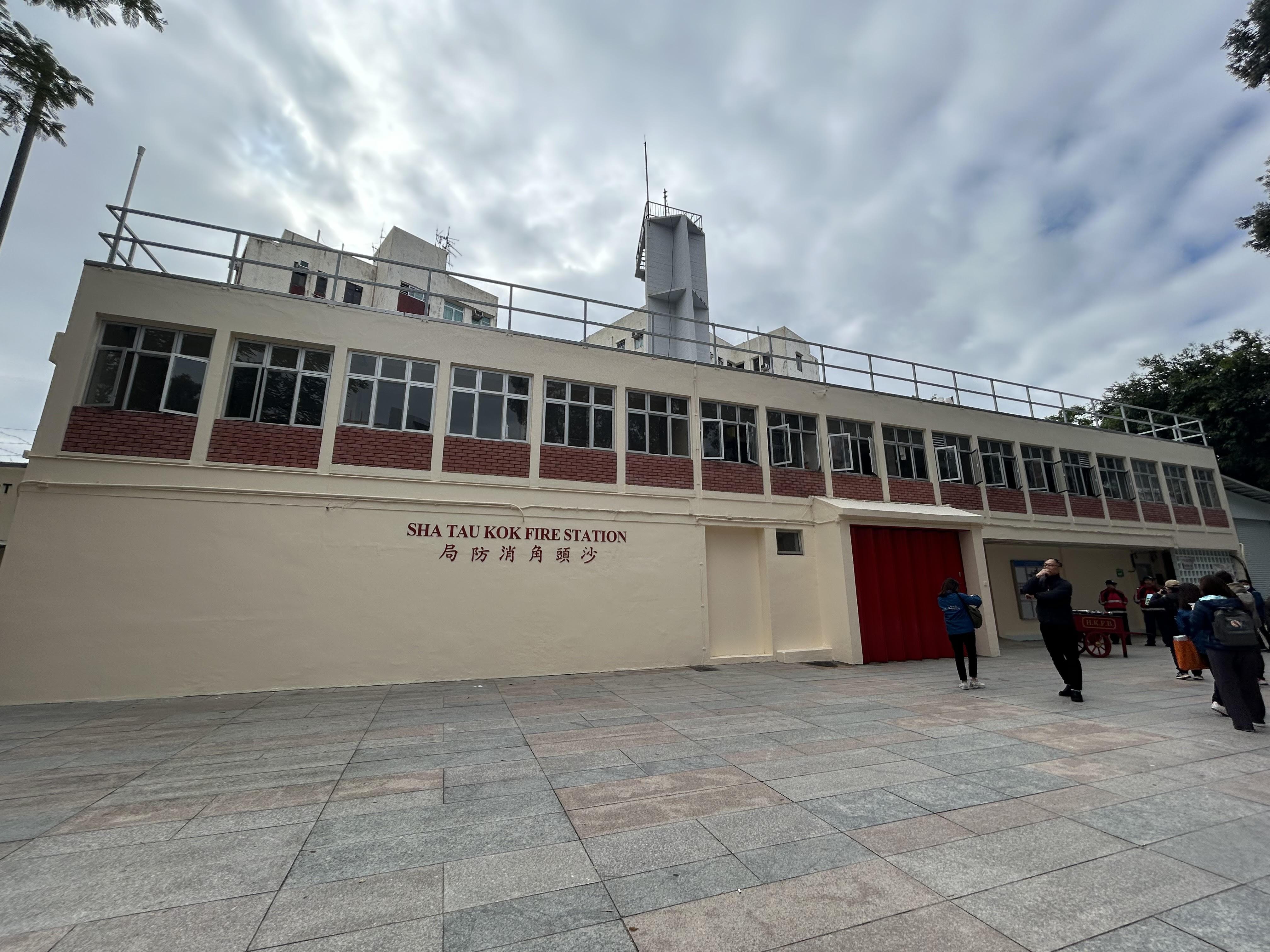 舊沙頭角消防局翻新。(朱慧恩攝)