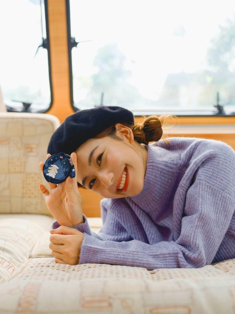 聖誕禮物2023|Samuel Ashley X Cinnamoroll 鑰匙扣皮革零錢包 $299