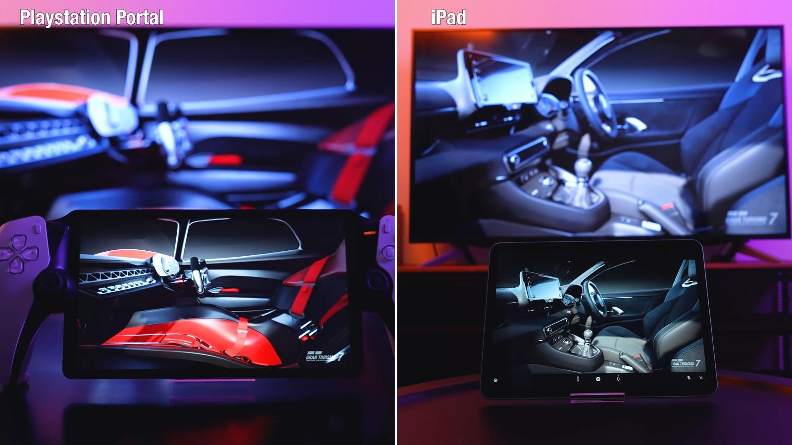 Playstation Portal評價,以iPad與Playstation Portal畫面比較