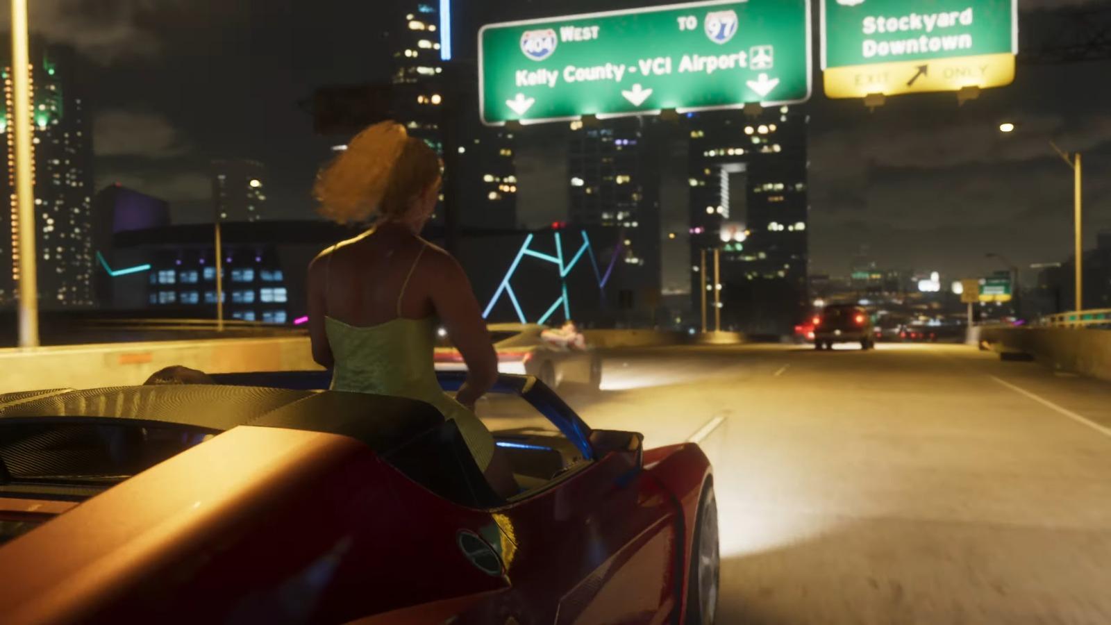 GTA6一男一女主角分別是Lucia及Jason(GTA6預告片截圖)