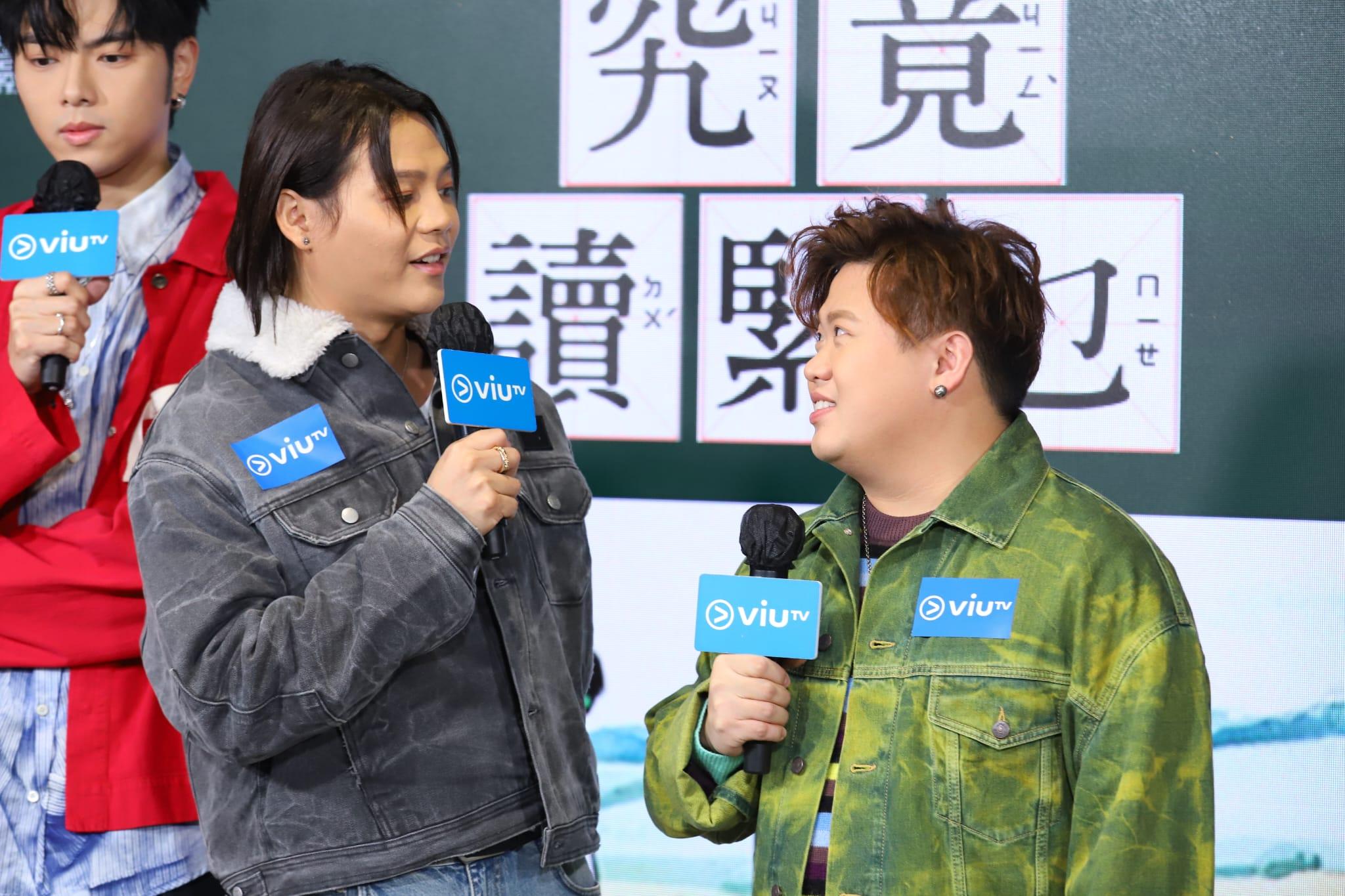 ERROR在《究竟讀緊乜》記者會上,分享拍攝趣事。(羅錦鴻攝)