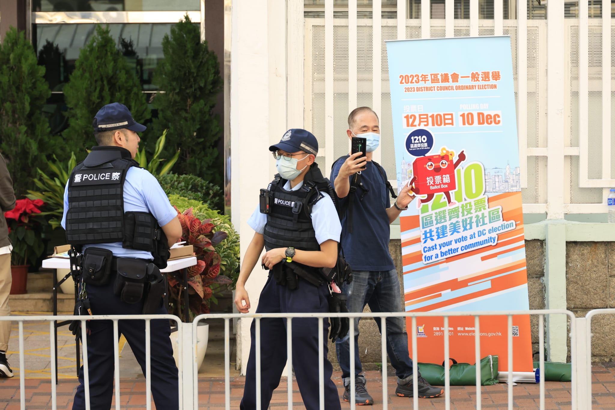 區議會選舉2023|區選今日投票 首三小時近40萬人投票 投票率9.21%(持續更新) (林俊源攝)