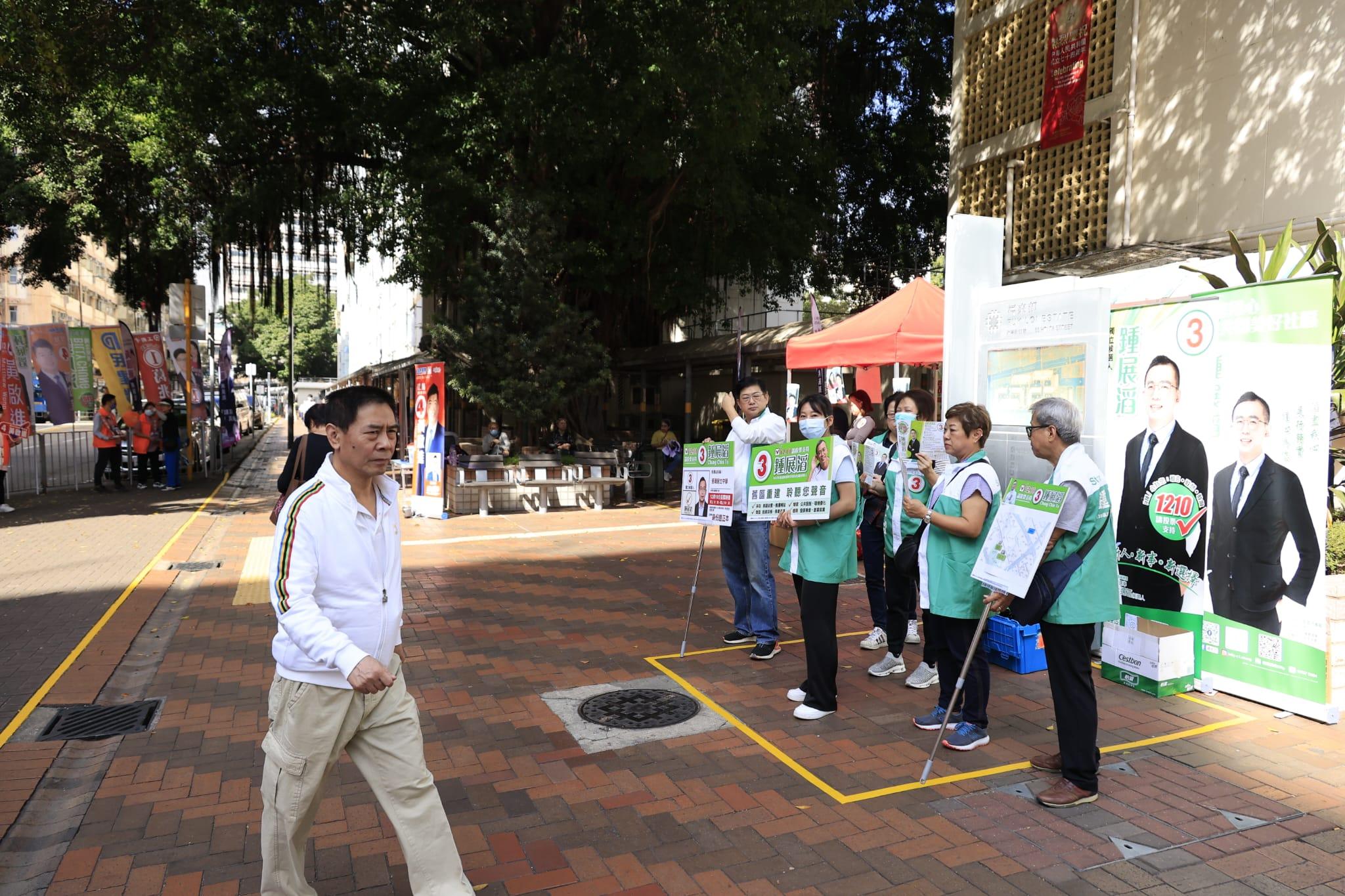 拉票情況。(陳奕釗攝)