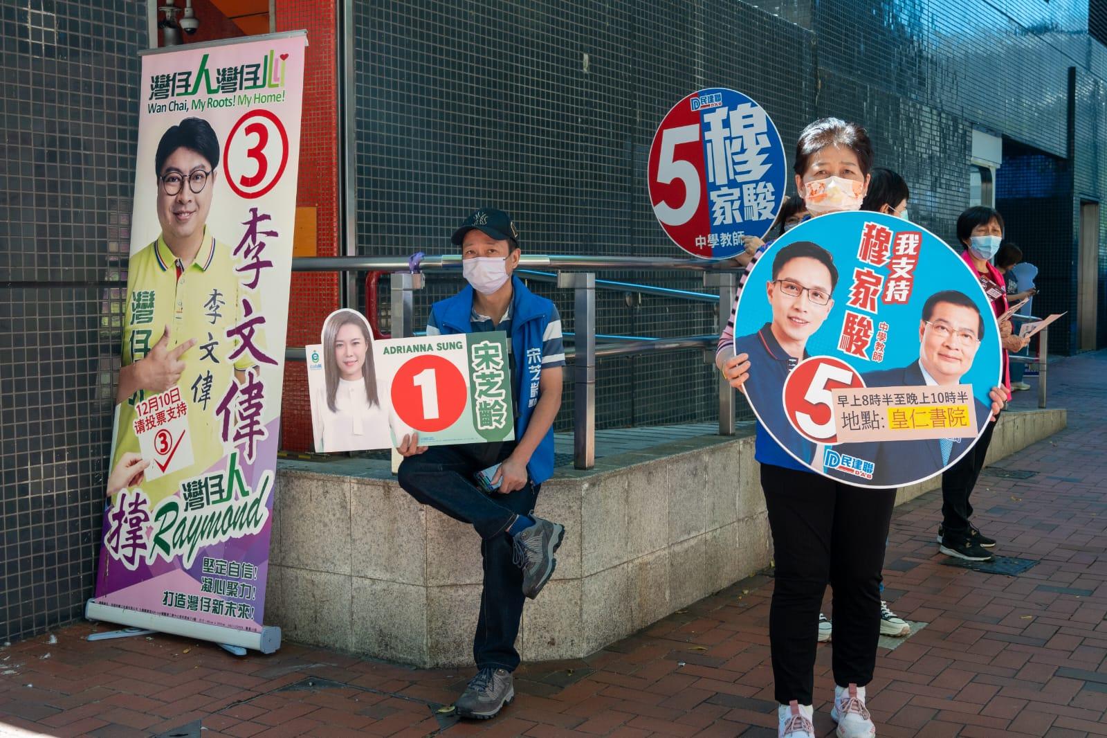 拉票情況。(陳奕釗攝)