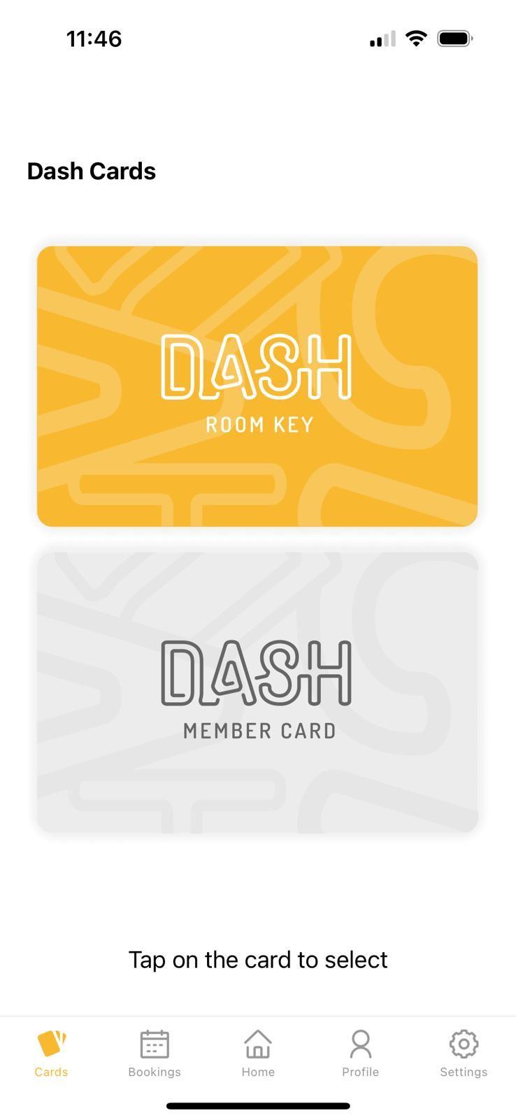 專屬app具備電子房卡功能。