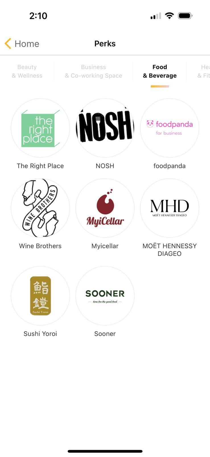 不同物業項目均會為租戶提供鄰近地區餐飲和消費優惠。