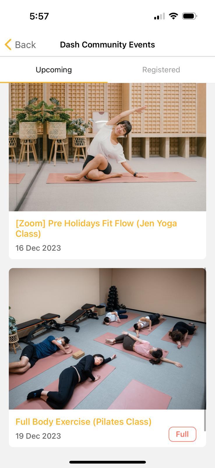 租戶可透過app預約品牌旗下不同地區的設施和活動。