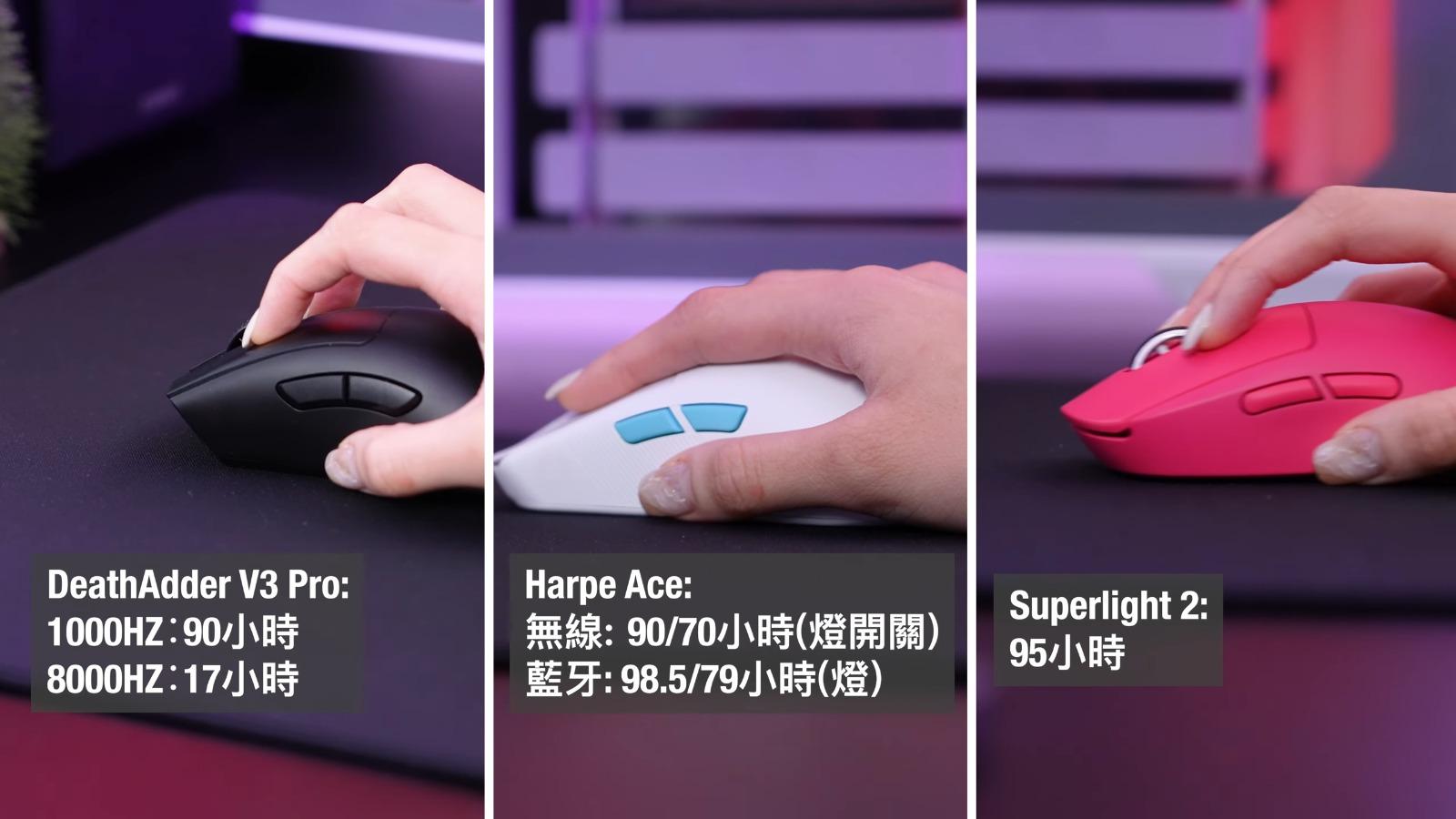 輕量化無線電競滑鼠評測|superlight 2電量最強
