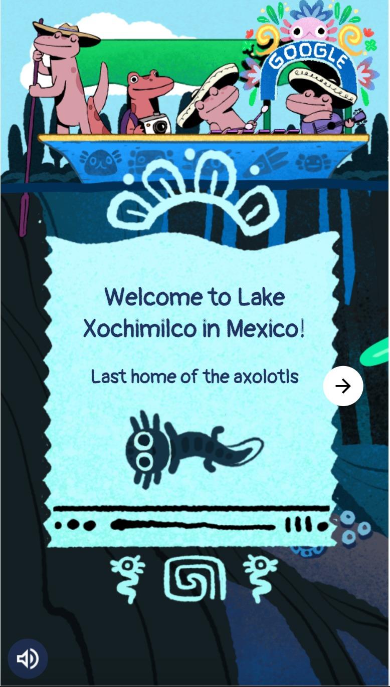 Google小遊戲 2.索奇米爾科湖即撳即玩,蠑螈可在水中呼吸