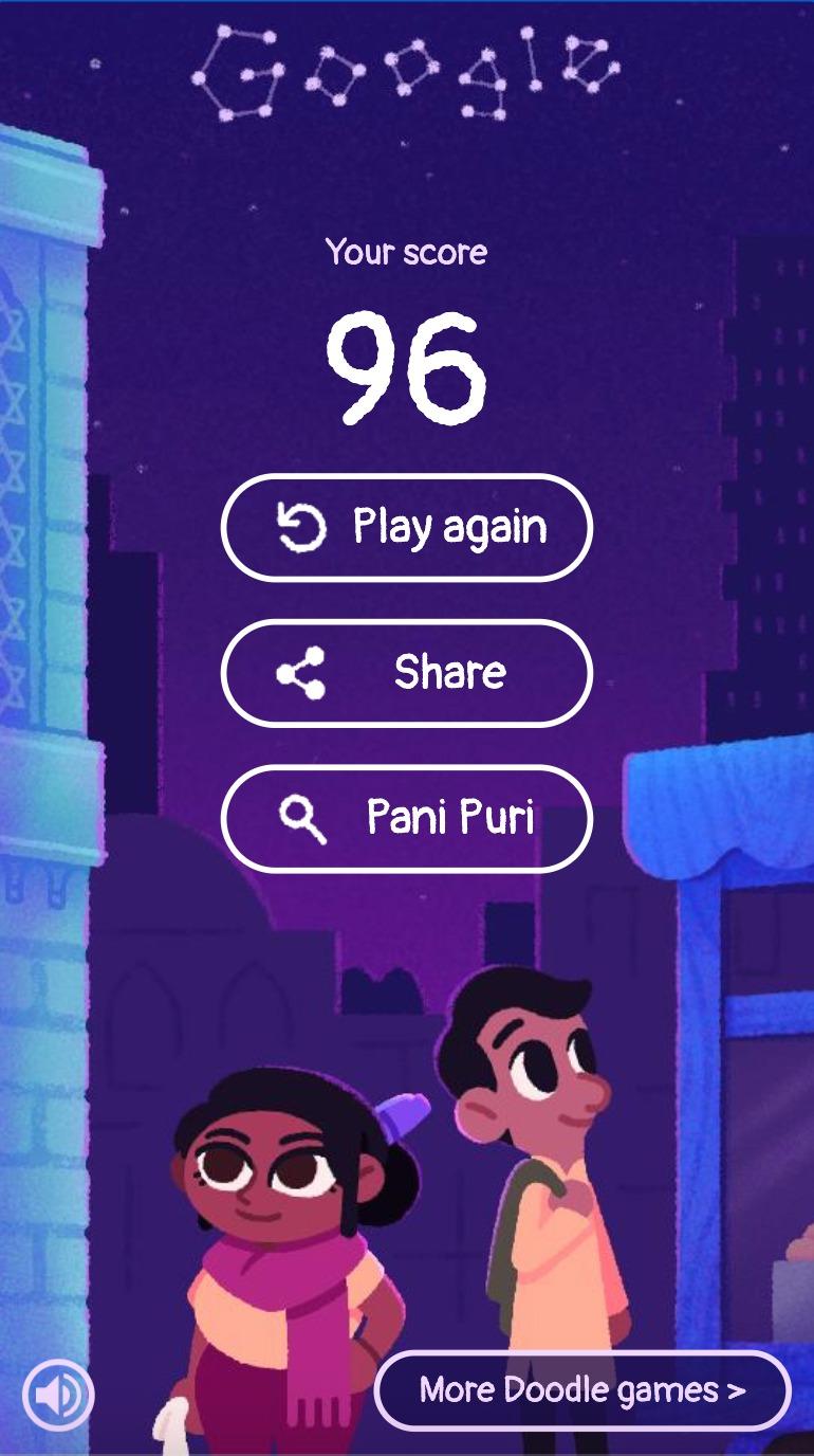 Google小遊戲 3.印度街頭小食—Pani Puri不需要安裝,即撳即玩