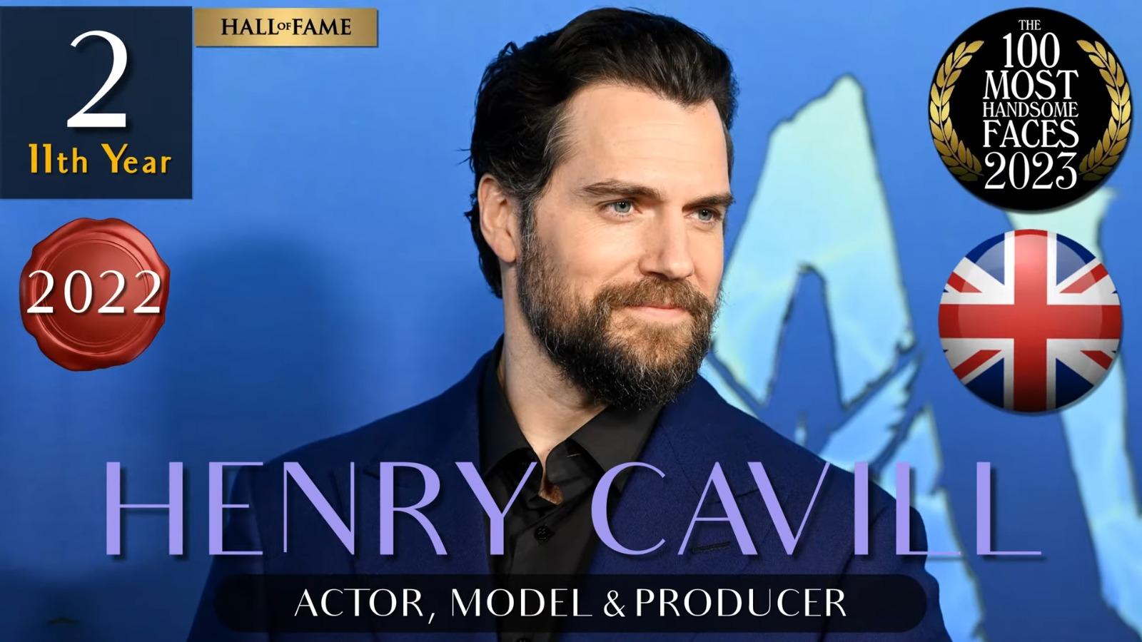 全球百大型男2023 ,「超人」亨利卡菲爾(Henry Cavill)第2