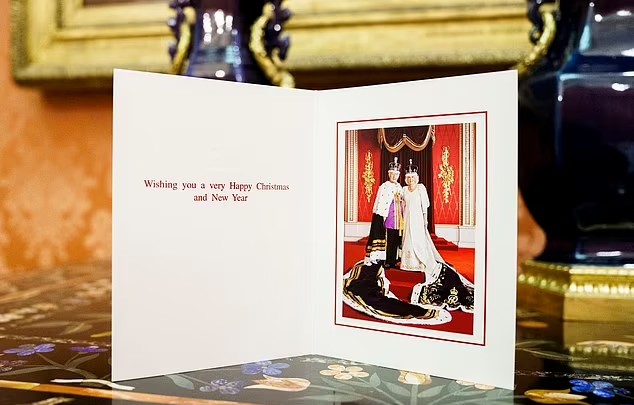 英國王室|查理斯三世卡卡米拉的聖誕卡。(互聯網)